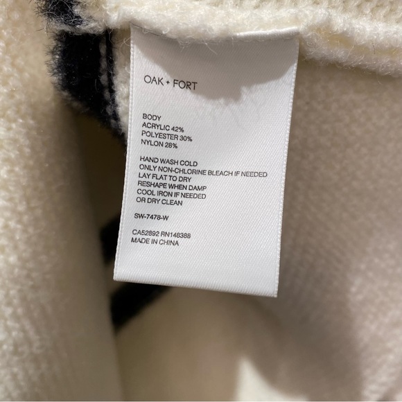 NWT Oak + Fort Cropped Knit Striped Polo - Picture 5 of 5